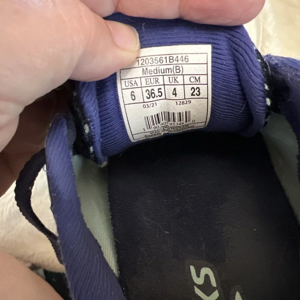Brooks Ghost 14 Women Running Shoes Black Blue Cushion Neutral sz 6